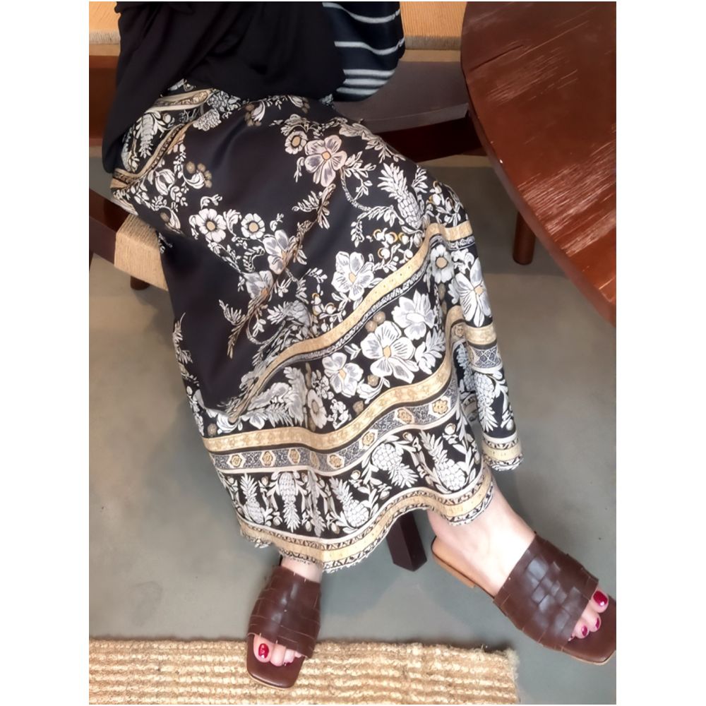 2026 Summer New Arrival High End Floral Long Skirt with a Niche Style Versatile and Stylish Design High Waist Slimming Fit image 3