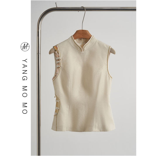 New Chinese style minimalist design slim fit waist hollowed out top and skirt set for women 2026 summer new style image 0