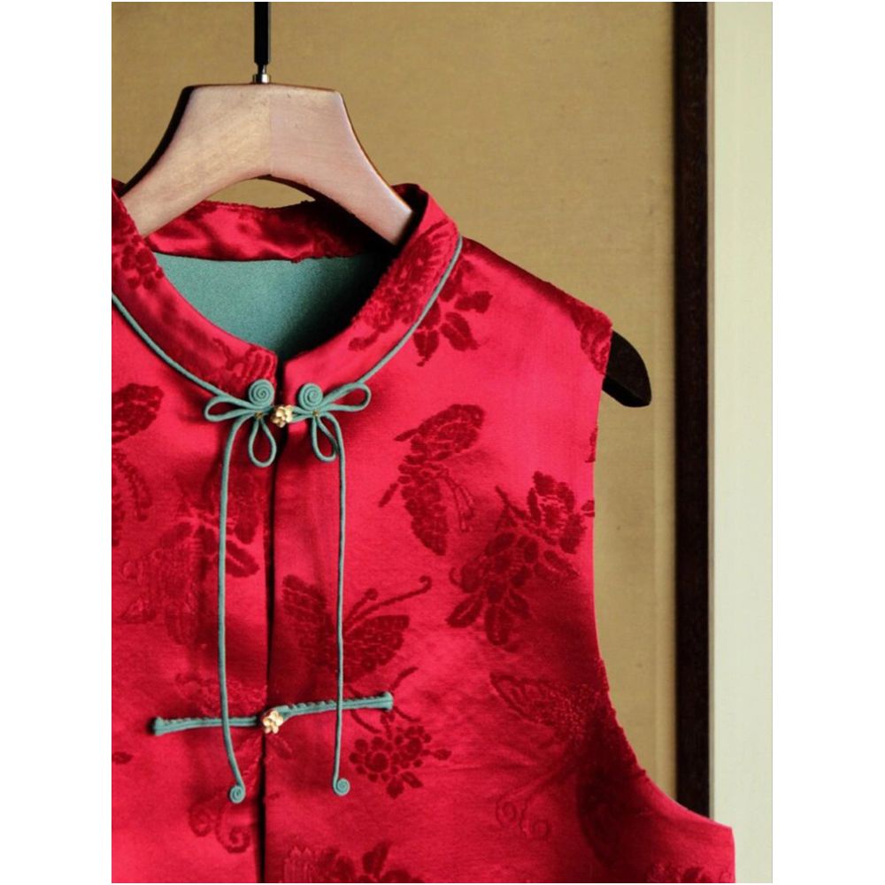 2026 Autumn New Style Chinese Style Tang Suit Vest for Women Removed from Department Store image 2