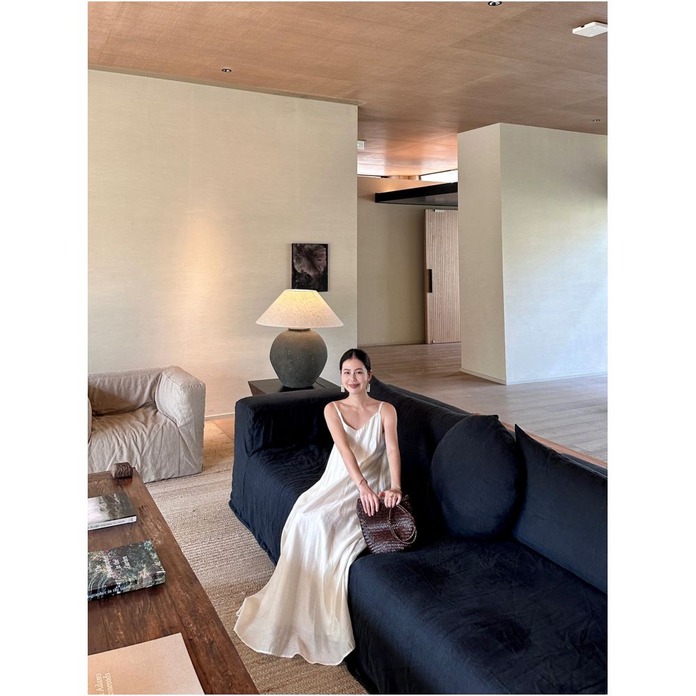 CML Lake Surface Glimmer Women s Spaghetti Strap Dress Stylish Vacation Style Simple and Elegant Backless Dress image 3