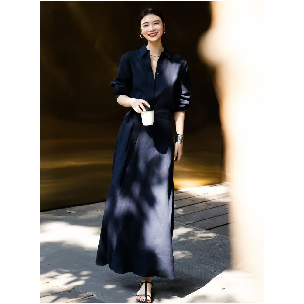 ASAYA6643 – Riviera Flow Linen Dress 🌿☕