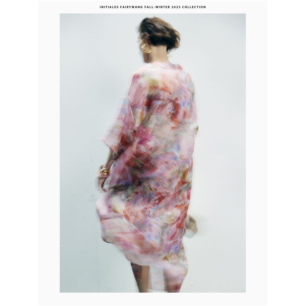 FAIRY WANG s Italian Original Xuan 100 Mulberry Silk New Chinese Style Printed Top Dress image 1