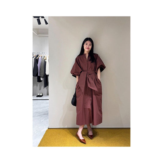 ASAYA6696 – Mocha Muse Balloon Sleeve Dress 🤎🍂