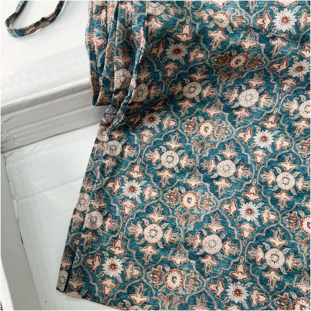 South Oil High Quality 2025 Summer New Linen New Chinese Style Printed Elastic Waist Nine point Casual Straight Leg Pants for Women image 5