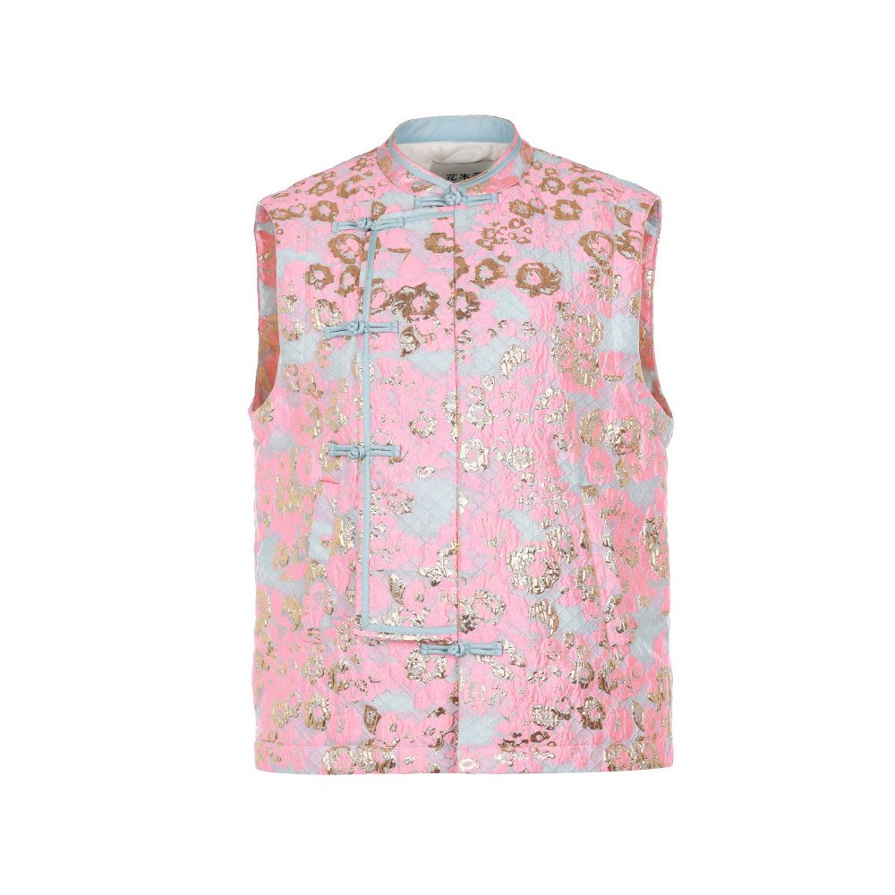 ASAYA6675 – Celadon Bloom Oriental Vest 🌿🩵