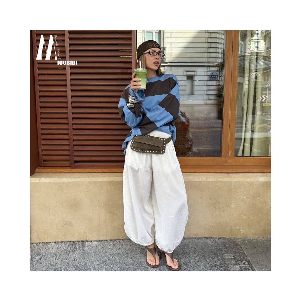 ASAYA6683 – Cloud Breeze Balloon Pants ☁️🩵