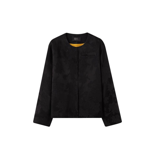 ASAYA6701 – Celestial Jacquard Mandarin Jacket ✨🖤