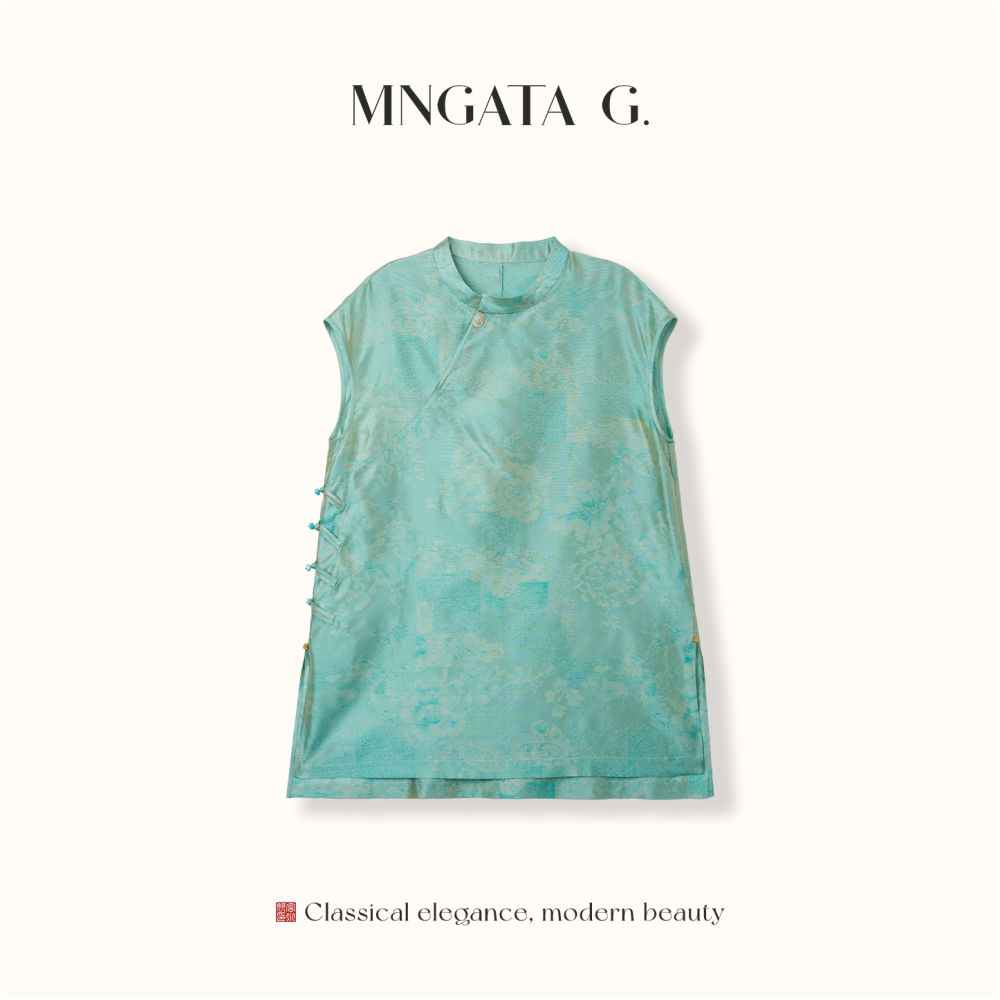 Gong Xiaoyan Floating Light Brocade Clouds Endless Mangata New Chinese Slant Top 6011255 image 1