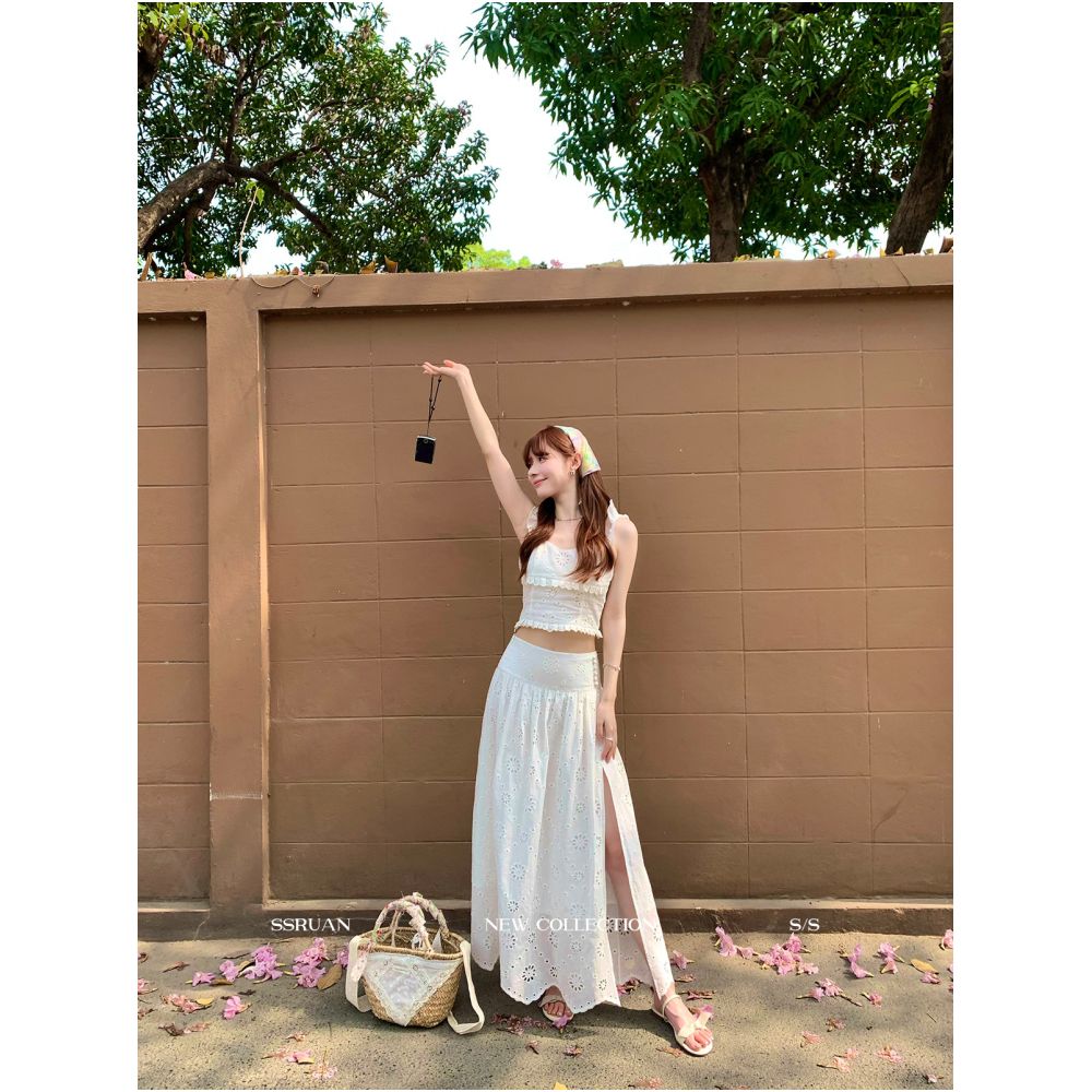 ASAYA6737 – Riviera Eyelet Two-Piece Set 🤍🌴