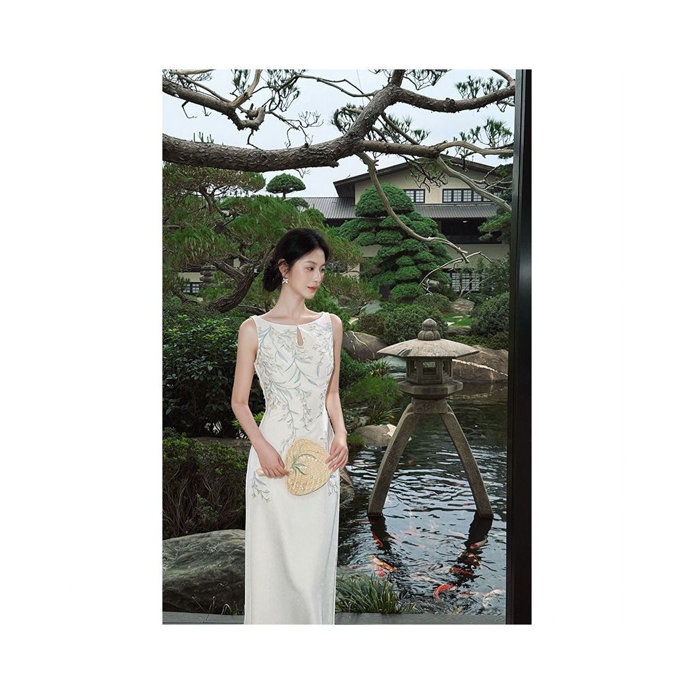 ASAYA6864 – Willow Whisper Embroidered Dress 🕊️🌿🤍