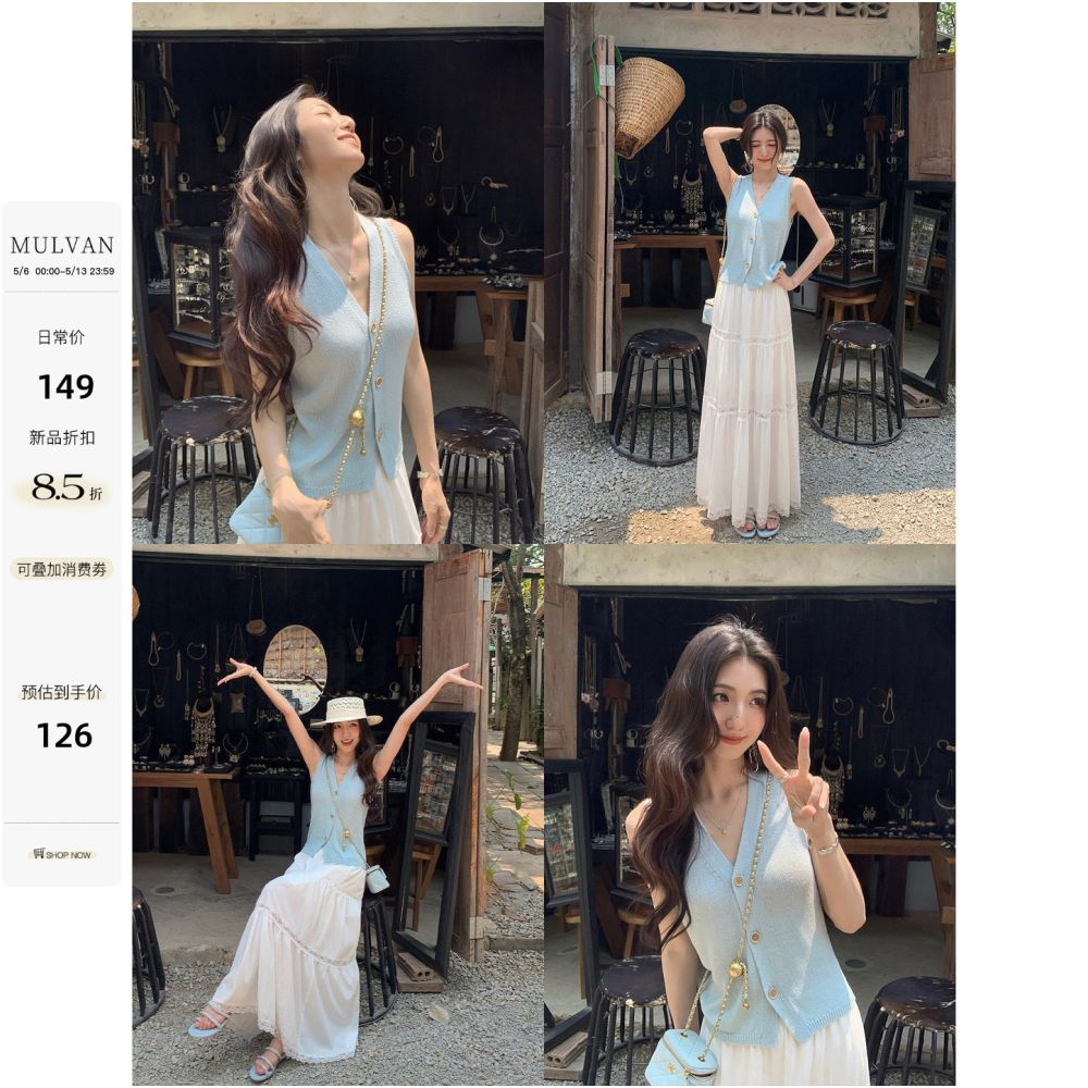 MULVAN s minimalist V neck cardigan vest inspired by poetry is a versatile layering piece for women perfect for layering image 1