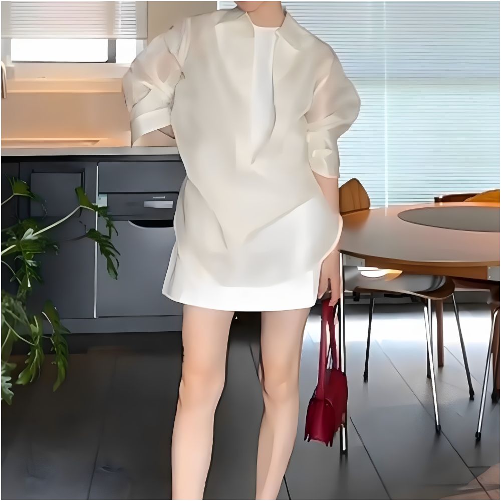 Women s stylish V neck sun protection shirt perfect for early autumn with a French inspired sophisticated and relaxed feel Ideal as an outer layer or workwear top image 2