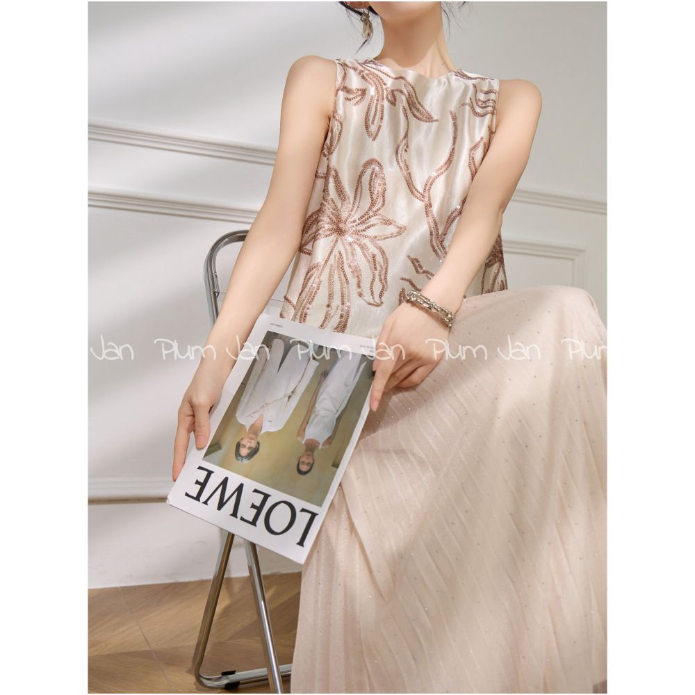 Plum Jan s uniquely designed beautiful high end vintage beaded embroidered sleeveless vest exudes a sophisticated understated luxury with a vintage feel image 3