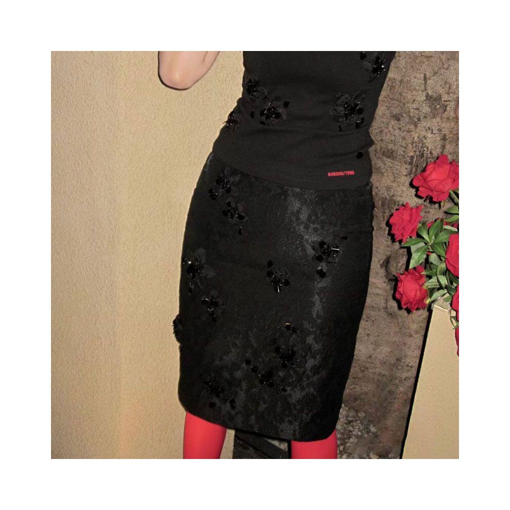ASAYA6887 – Midnight Blossom 3D Floral Set 🌸🖤