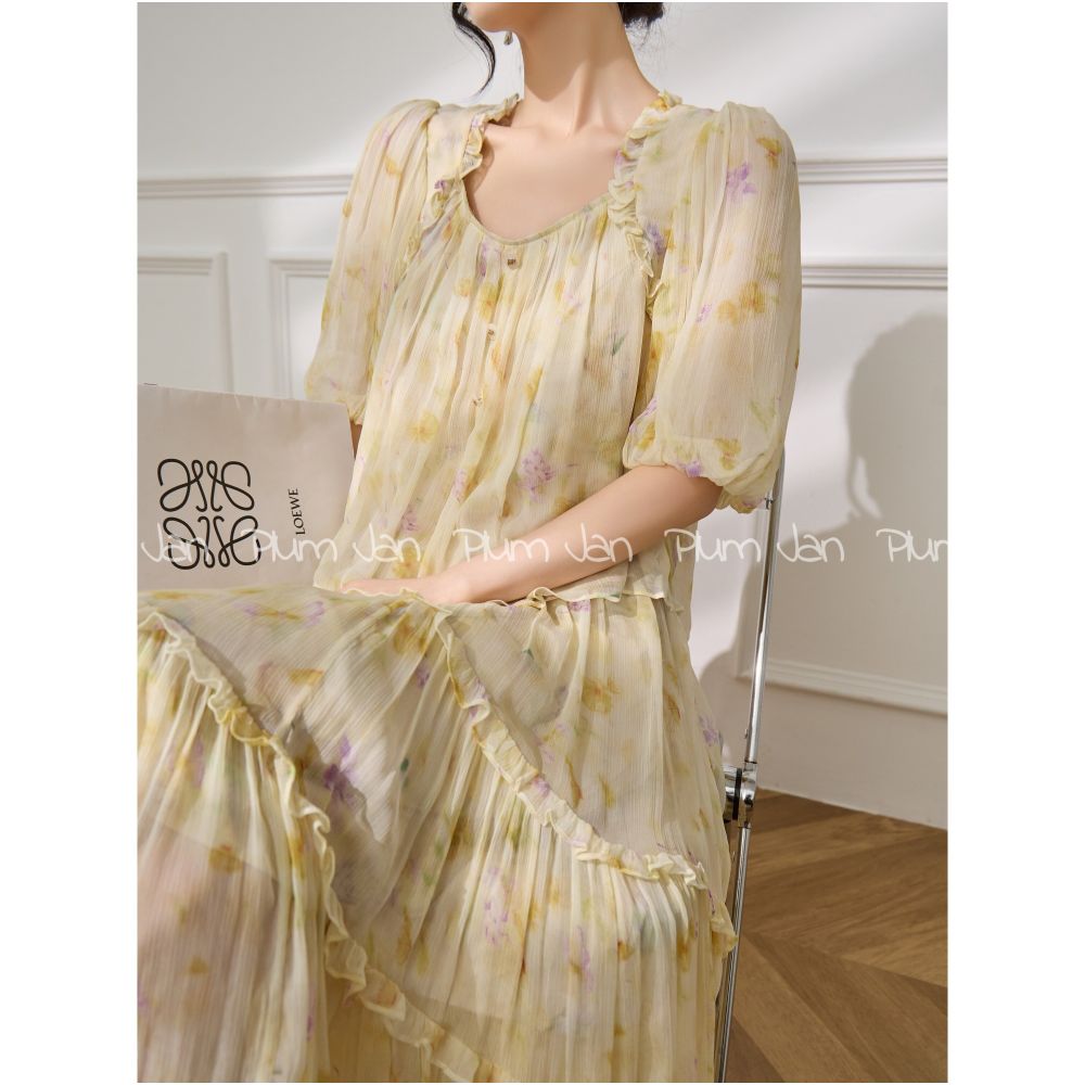 ASAYA6902 – Butter Blossom Ruffle Set 🌼🧈✨