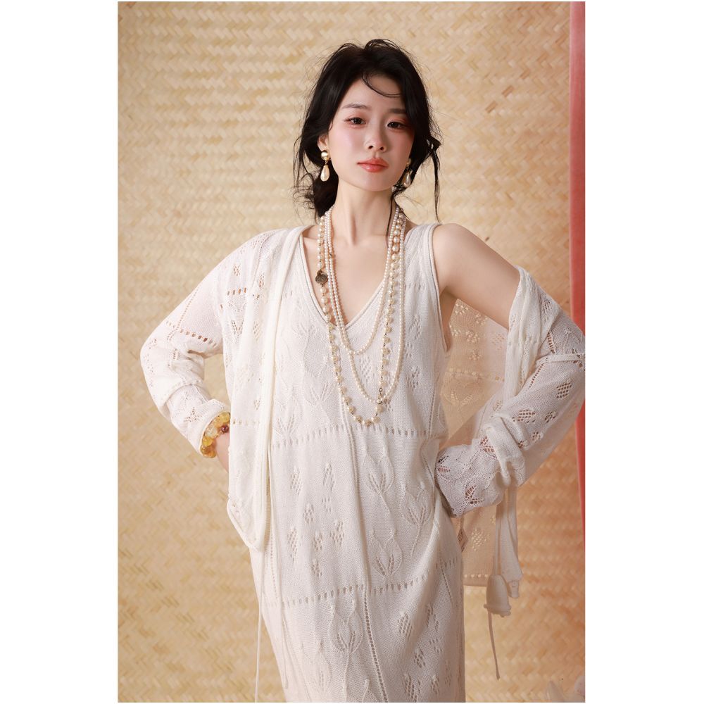 dangdang somes Santorini Tencel Resort Sundress Cardigan image 2