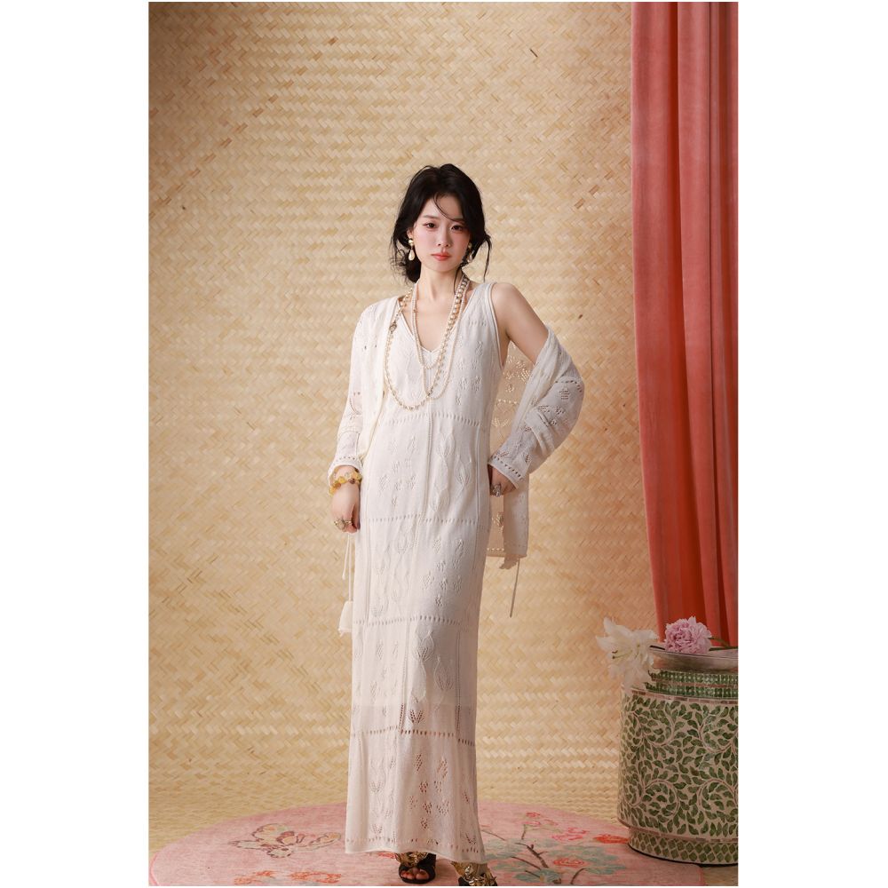 dangdang somes Santorini Tencel Resort Sundress Cardigan image 0