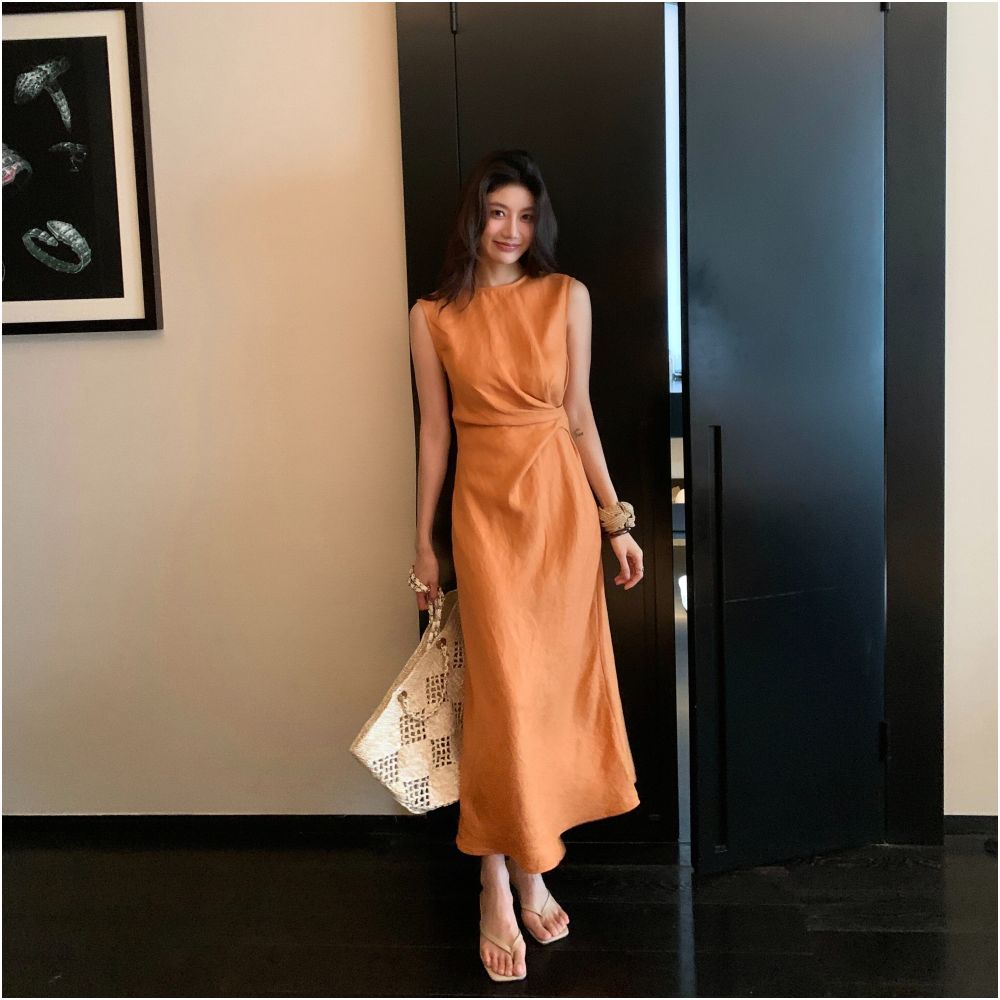 ASAYA6913 – Riviera Linen Drape Dress 🌿🍂✨