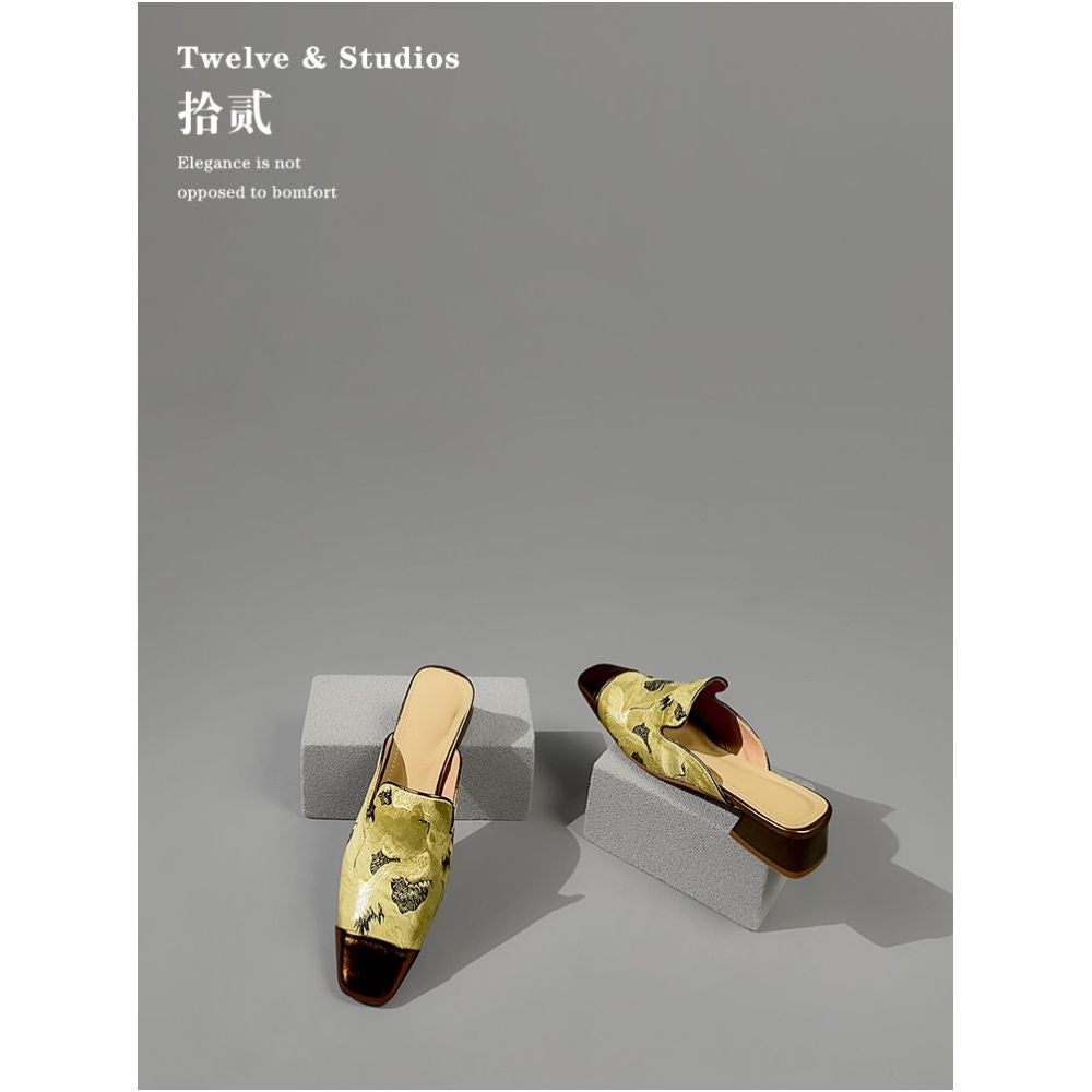 ASAYA6938 – Imperial Garden Mule Heels 🌿🕊️
