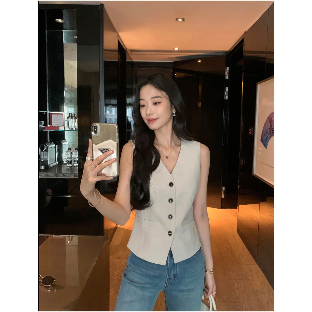 ASAYA6944 – Élodie Tailored Vest & Blazer Set 🤍✨