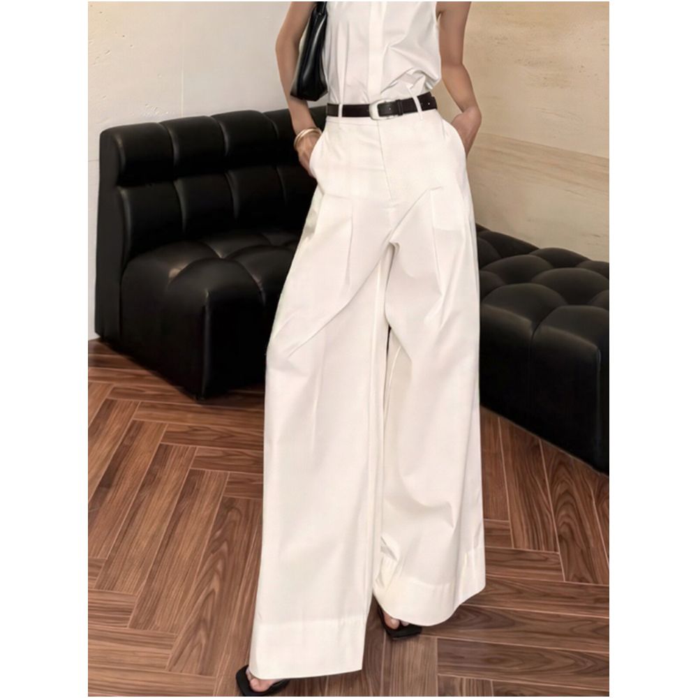 Tonnssar Tangsa Niche Korean Style High Waisted Loose Casual Pants Women s Summer 2026 New Fashionable and Versatile Flowing Pants image 0