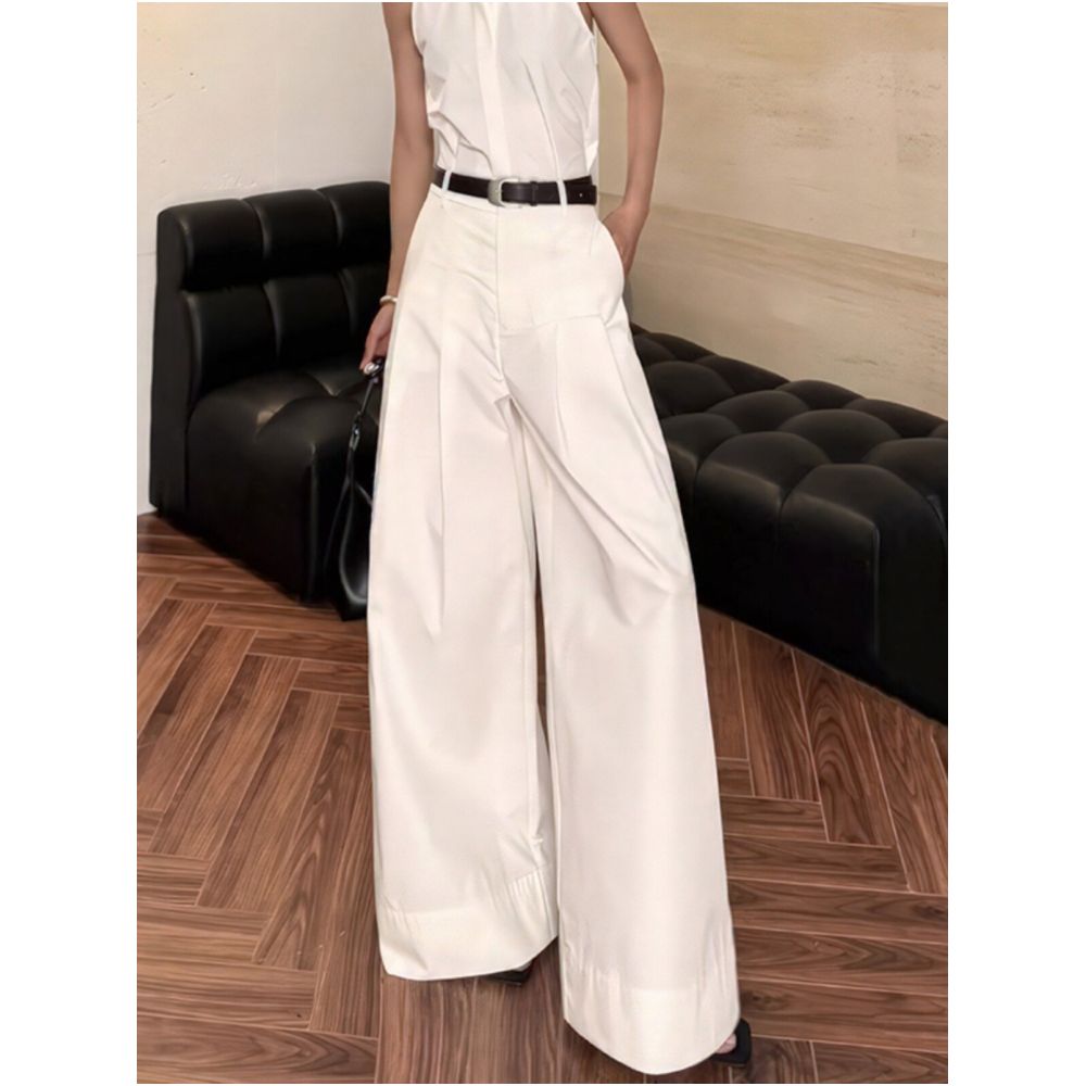 Tonnssar Tangsa Niche Korean Style High Waisted Loose Casual Pants Women s Summer 2026 New Fashionable and Versatile Flowing Pants image 1
