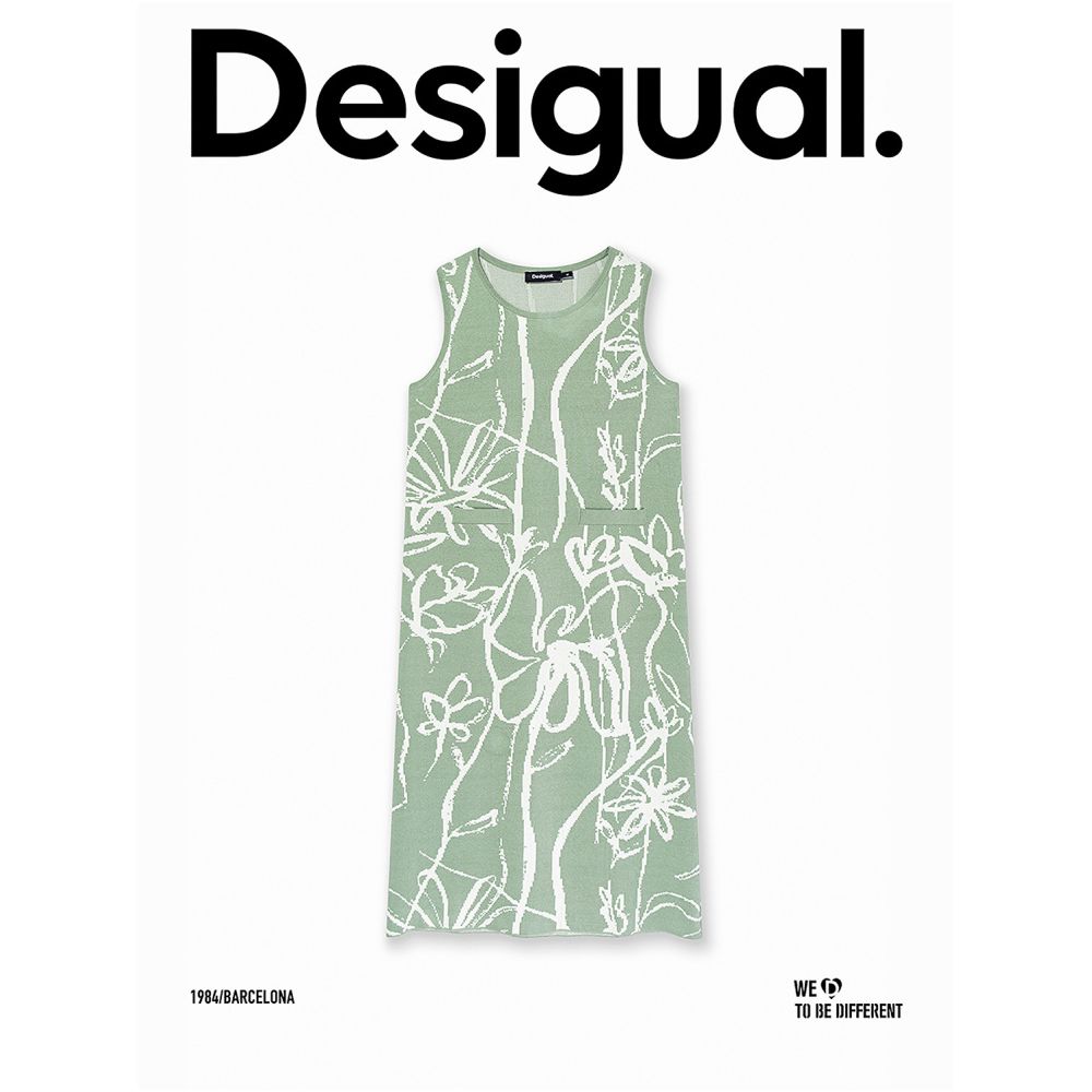 Desigual Spring Summer 2026 New Arrival Jacquard Knitted Loose fitting Sleeveless Women s Dress image 4