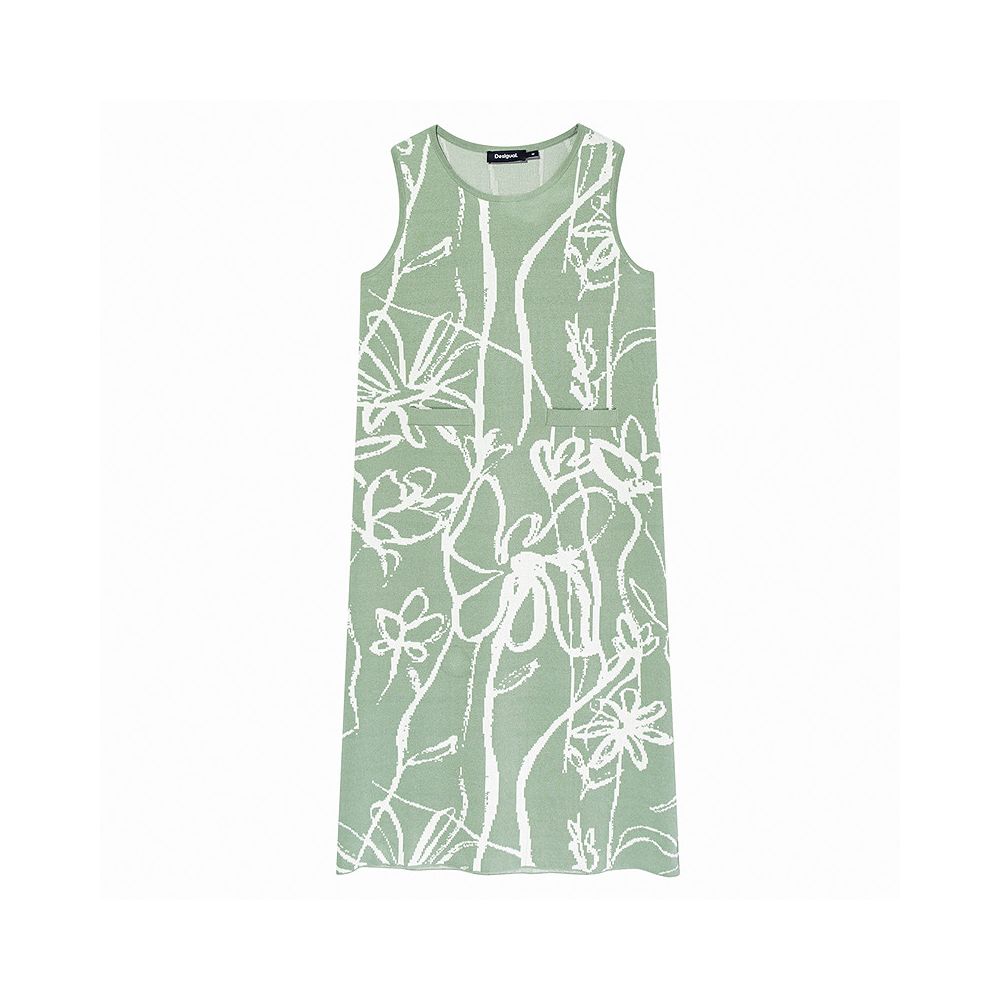 ASAYA6967 – Sage Bloom Knit Dress 🌿🤍