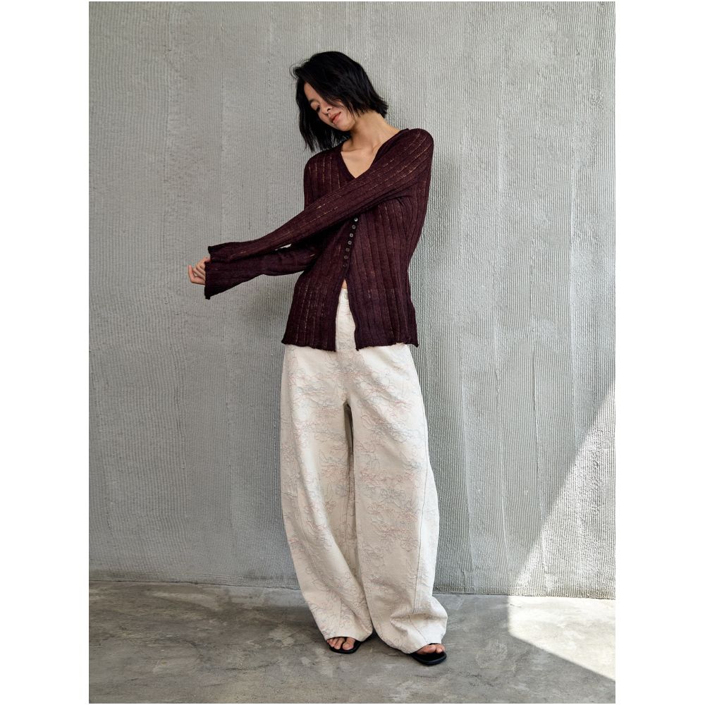 Luo Bian Original Design Retro Embroidered Jeans New Autumn Style Loose Wide Leg Pants image 4