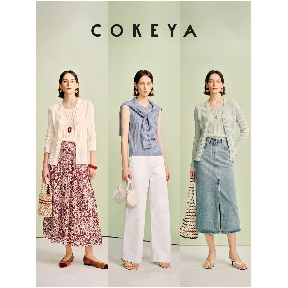 COKEYA Summer Overture Linen Knit Sunscreen Cardigan Thin Summer Top 2026 New Style Wool Short Sleeve image 3