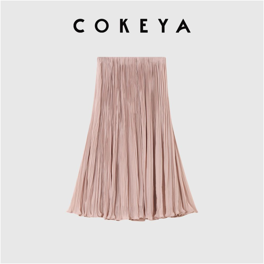ASAYA6988 – Whisper Pleated Midi Skirt 🌿🕊️