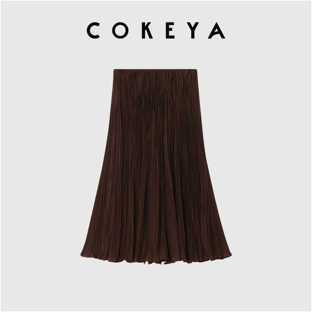 ASAYA6988 – Whisper Pleated Midi Skirt 🌿🕊️