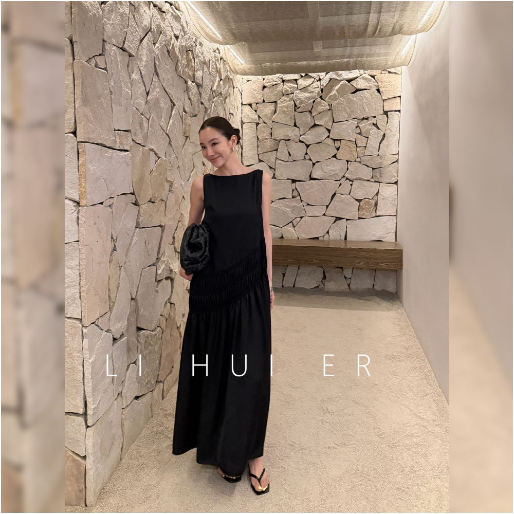 ASAYA6996 – Saint-Tropez Drift Maxi Dress 🌙🖤
