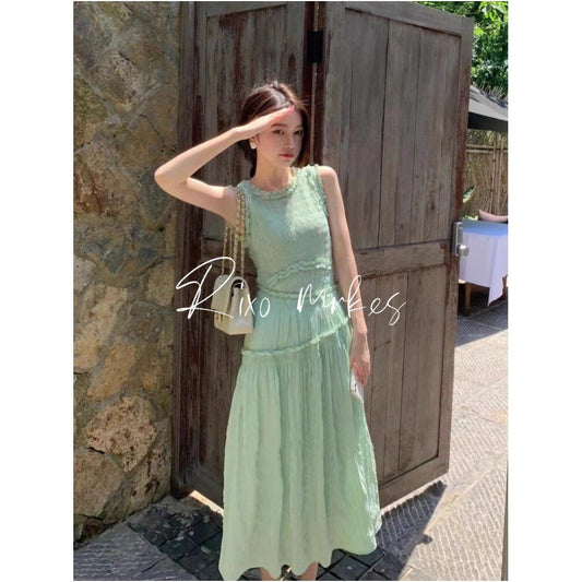 ASAYA7002 – Mint Garden Whisper Dress 🍃🌿✨