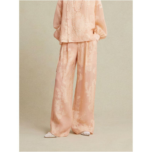 ASAYA7005 – Blush Imperial Jacquard Trousers 🌸✨👑