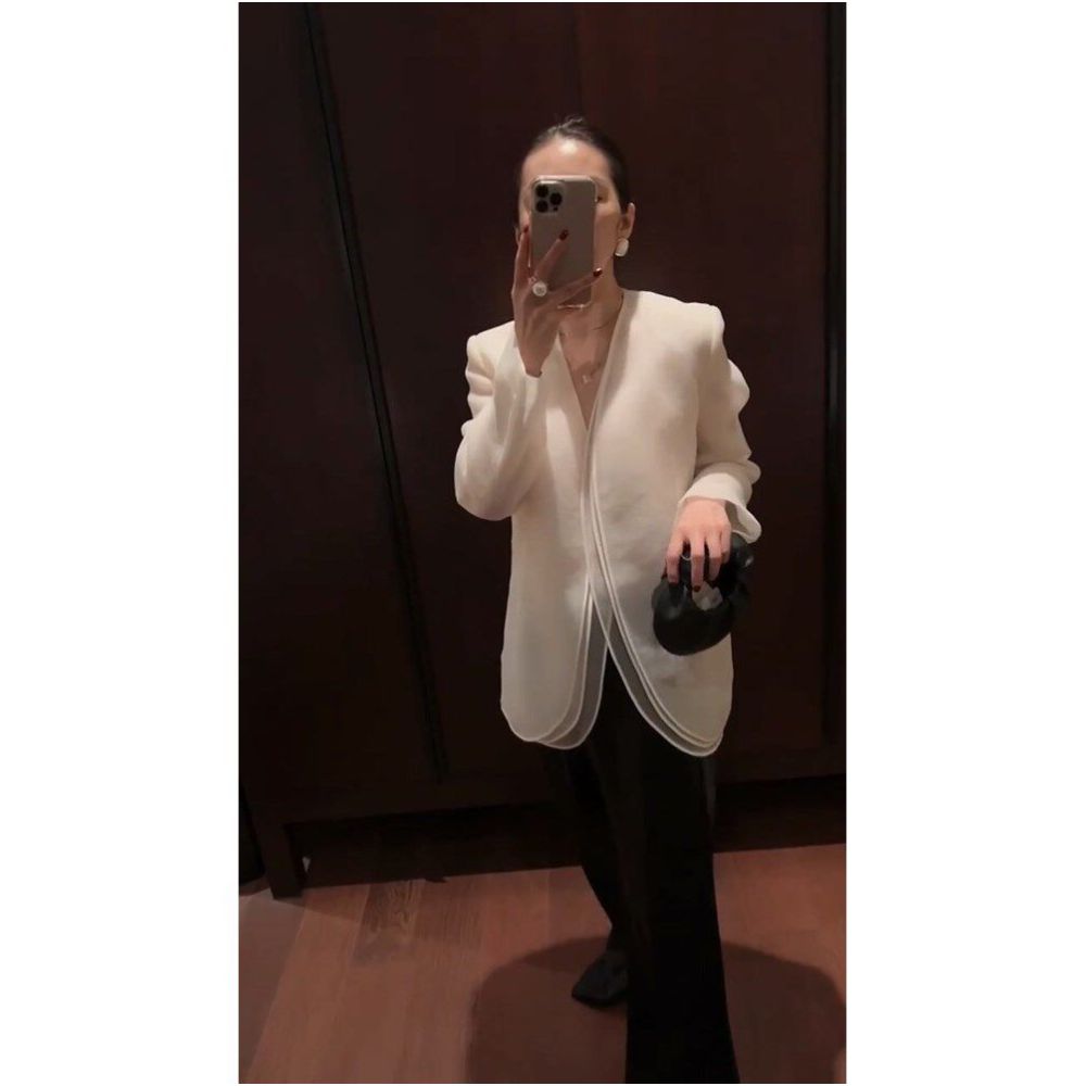 Chic and beautiful white lightweight Zen inspired new Chinese style top autumn and summer light luxury versatile heavyweight Tencel shirt for women image 2