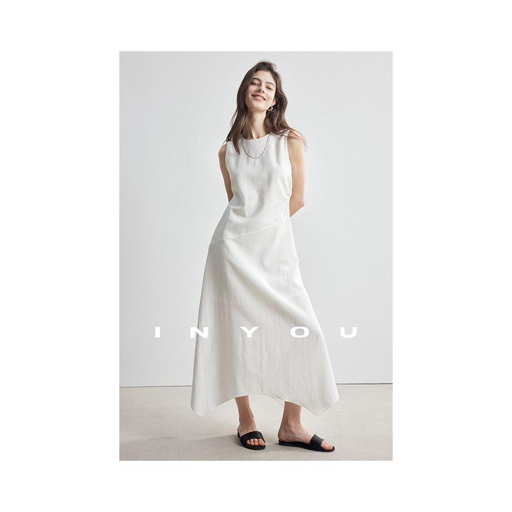 ASAYA7038 – Ivory Drift Linen Dress 🤍🌿✨