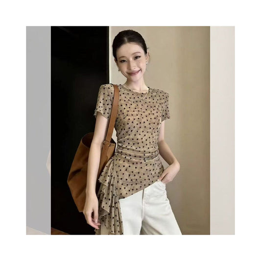 ASAYA7048 – Mocha Heart Drape Top 🤎✨