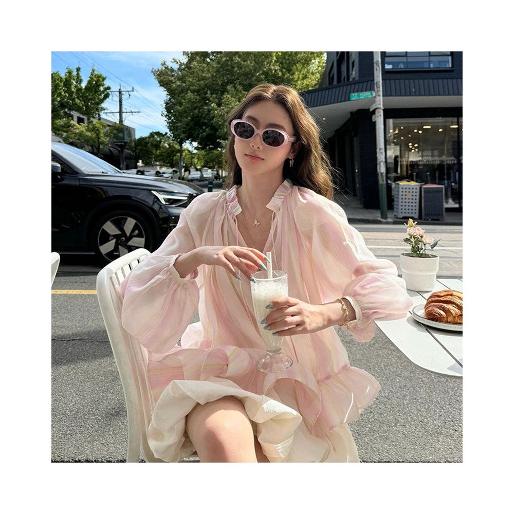 ASAYA7060 – Aurora Whisper Blouse 🌸☁️