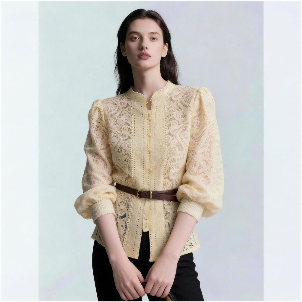 ASAYA7075 – Lumière Lace Blouse ✨🌼