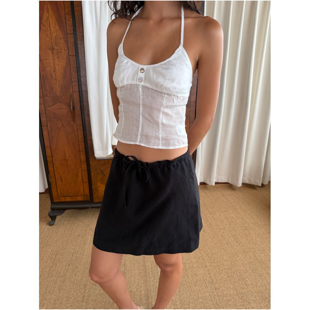 ASAYA7136 – Seaside Ease Linen top🌊☁️