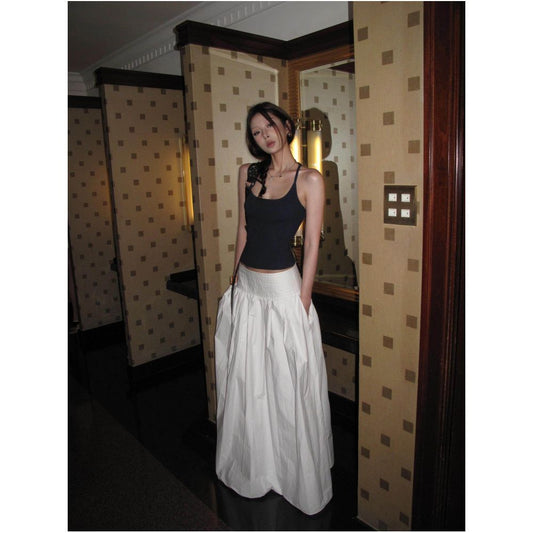 ASAYA7138 – Cloud Breeze Maxi Skirt ☁️🤍