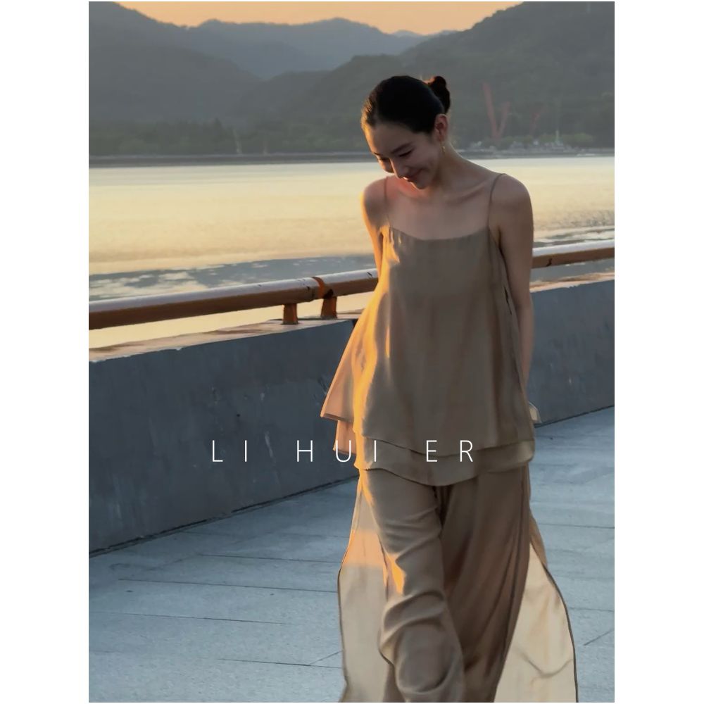 LiHuiEr s Amber Twilight A sophisticated unique sleeveless tank top with a sophisticated mature style image 0