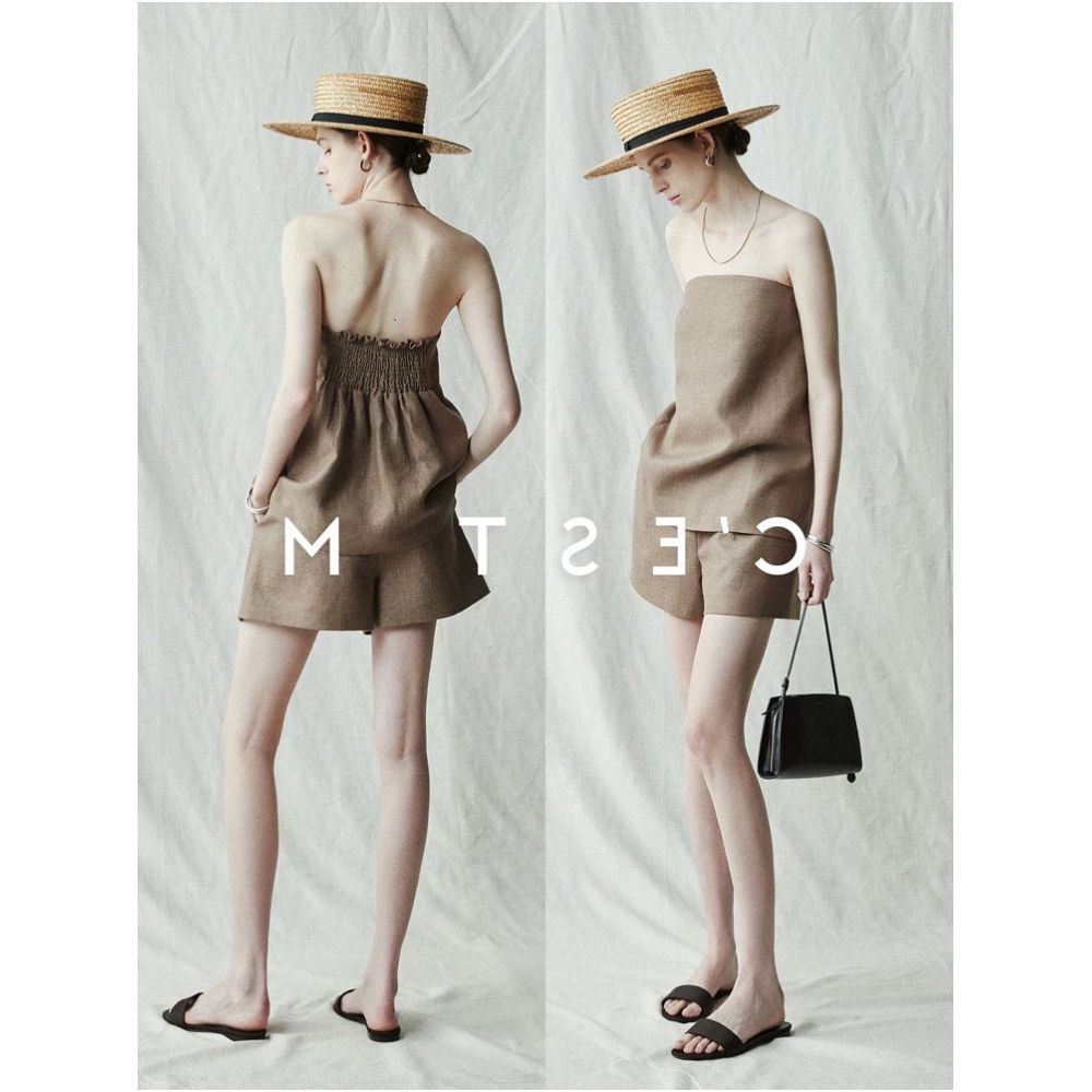 ASAYA7151 – Driftwood Linen Playsuit 🌾🤎