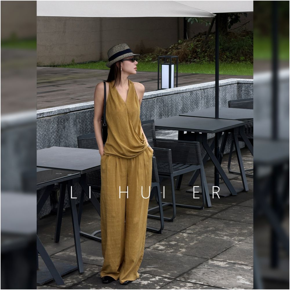 ASAYA7152 – Golden Drift Linen Set 🌾✨