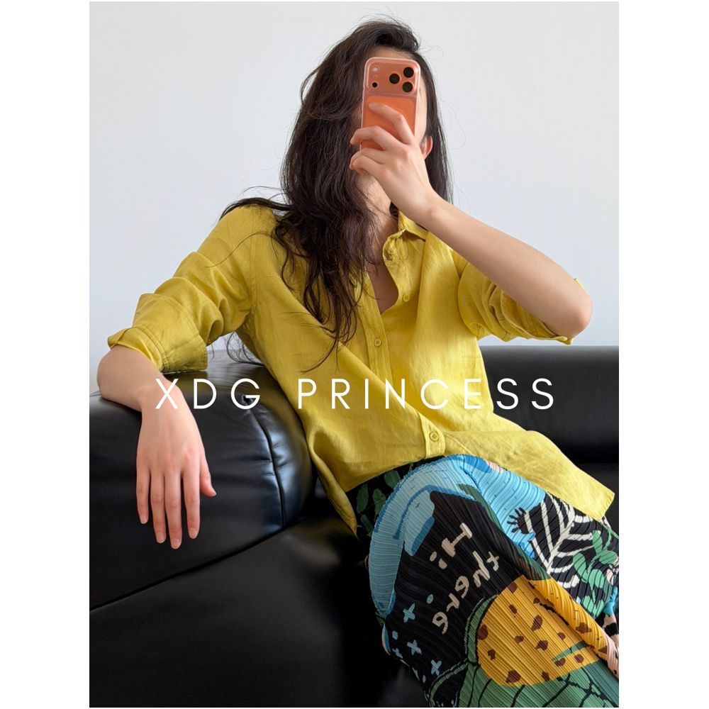 A sophisticated yet youthful look 100 linen cool and versatile long sleeved shirt for women perfect for summer suitable for commuting and sun protection image 1