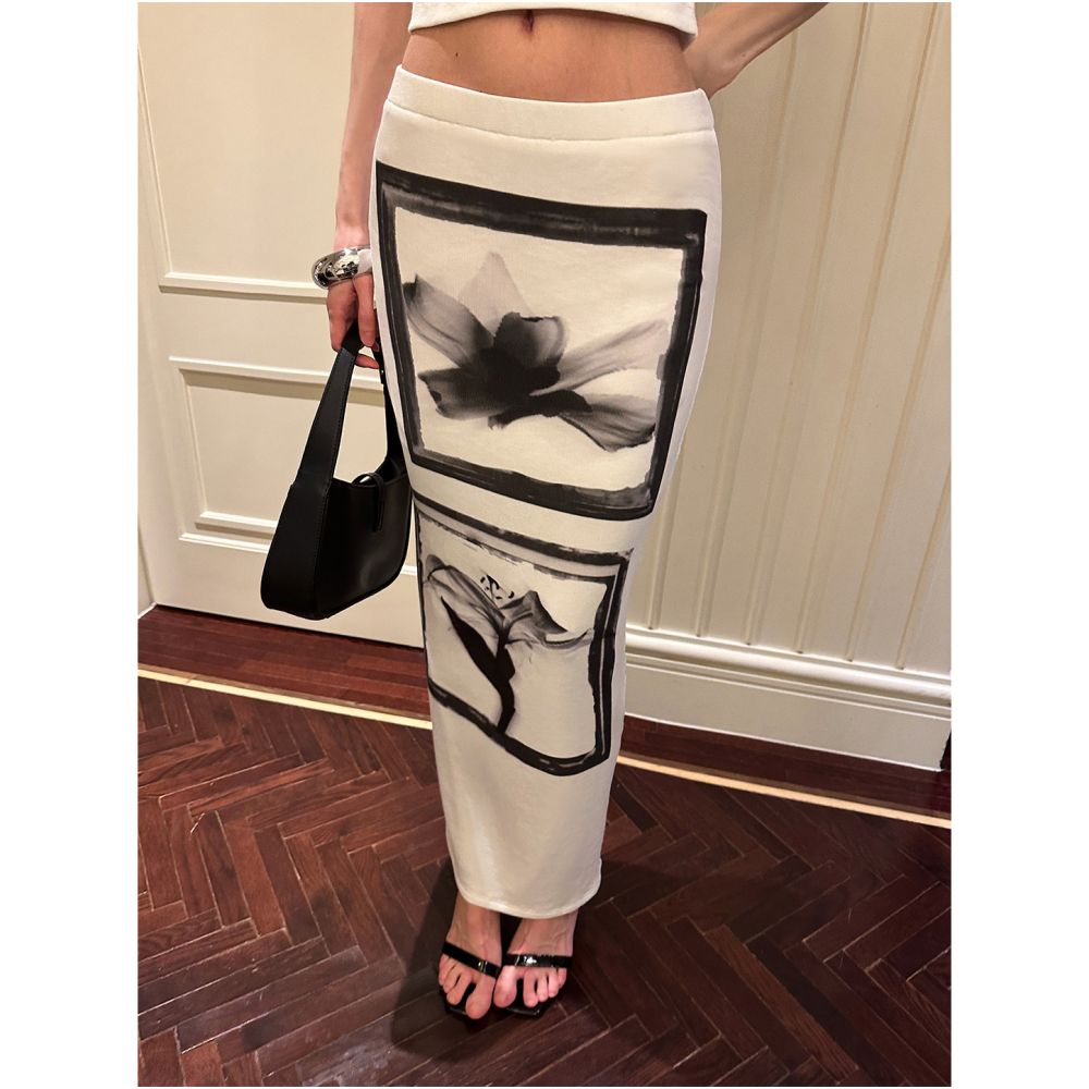 ASAYA7192 – Ink Bloom Printed Knit Set 🖤🤍