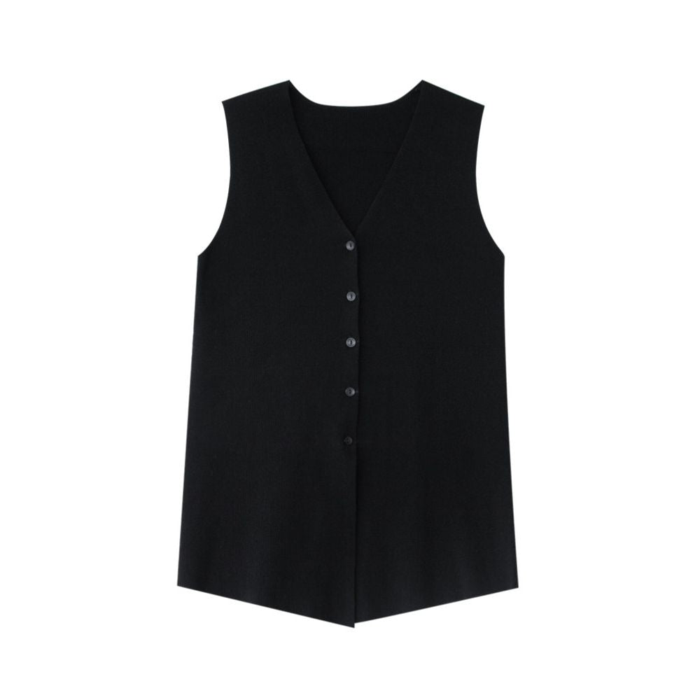 Limited quantity of original export stock to Japan Summer French V neck sleeveless knitted vest cardigan luxurious women s vest top image 4