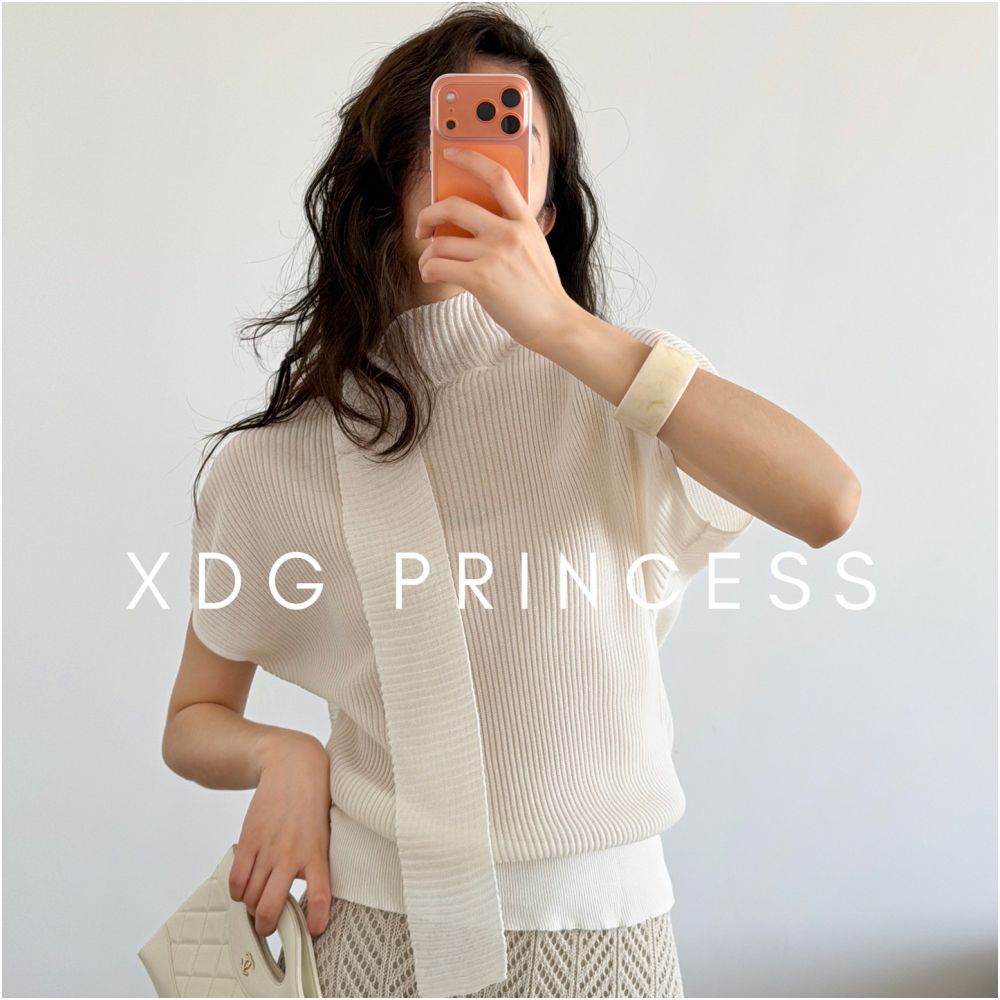 ASAYA7195 – Grace Rib Knit Scarf Top 🤍🧣