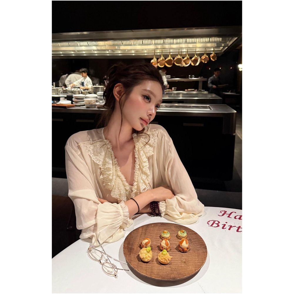 ASAYA7205 – Étoile Romance Blouse ✨🤍